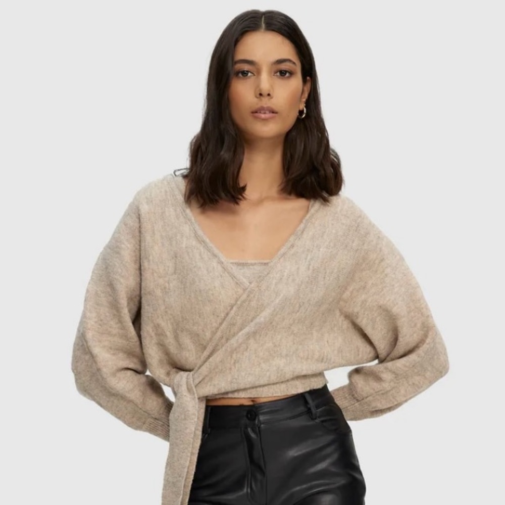 NWT Kuwalla Tee Knit Wrap Sweater